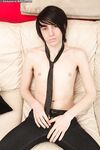 Gay emo boy Kyle doffs his shirt and jacks off his warm