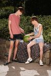 Twinks Elijah White & Cody Cachet fuck a watermelon before