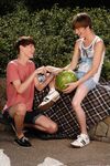 Twinks Elijah White & Cody Cachet fuck a watermelon before