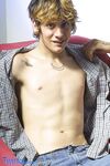 Hot twink Andrew D strips naked & jerks his small dick