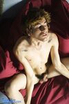 Hot twink Andrew D strips naked & jerks his small dick