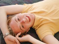 Cute gay blonde boy Shayne removes his clothes and