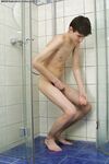 Skinny twink Sergey Voituk plays with his small dick in the