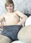 Cute blonde gay boy Raos strips naked, grabs his fat dick