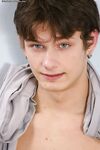 Blue-eyed gay boy Jakub stripping and playing with his