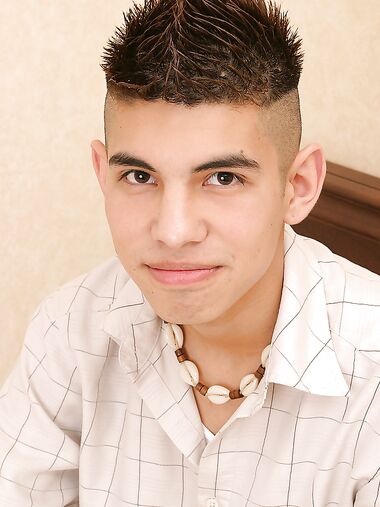 Caucasian boy Kevin 1 shows his big balls up close while