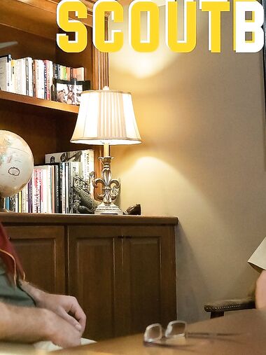 Skinny twink Scout Jack gets stripped & fingered by DILF