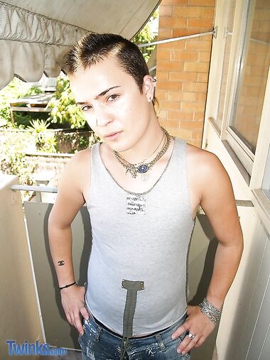 Petite twink Marco S loses his clothes and strokes his